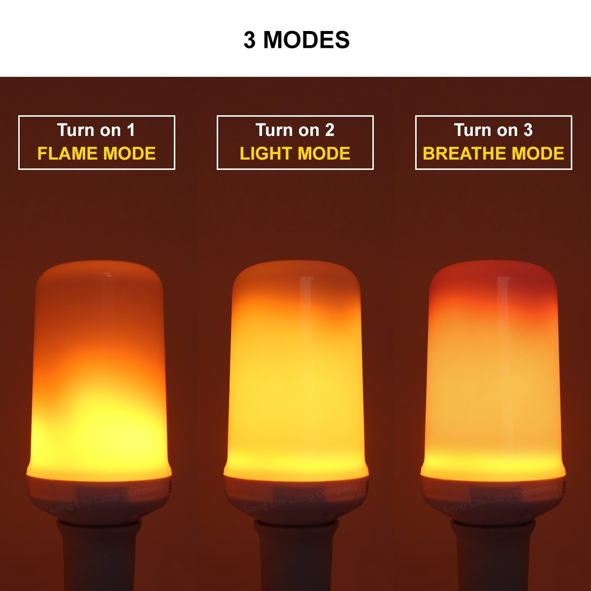 LED Flicker Effect Fire Flame Light Bulb E27 Simulated 3 Mode Mood Lamp - Energy Light Bulbs - Free delivery on all orders
