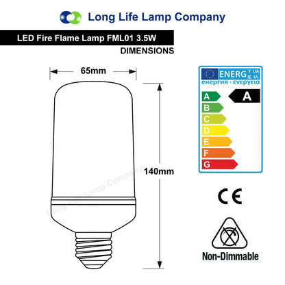 LED Flicker Effect Fire Flame Light Bulb E27 Simulated 3 Mode Mood Lamp - Energy Light Bulbs - Free delivery on all orders