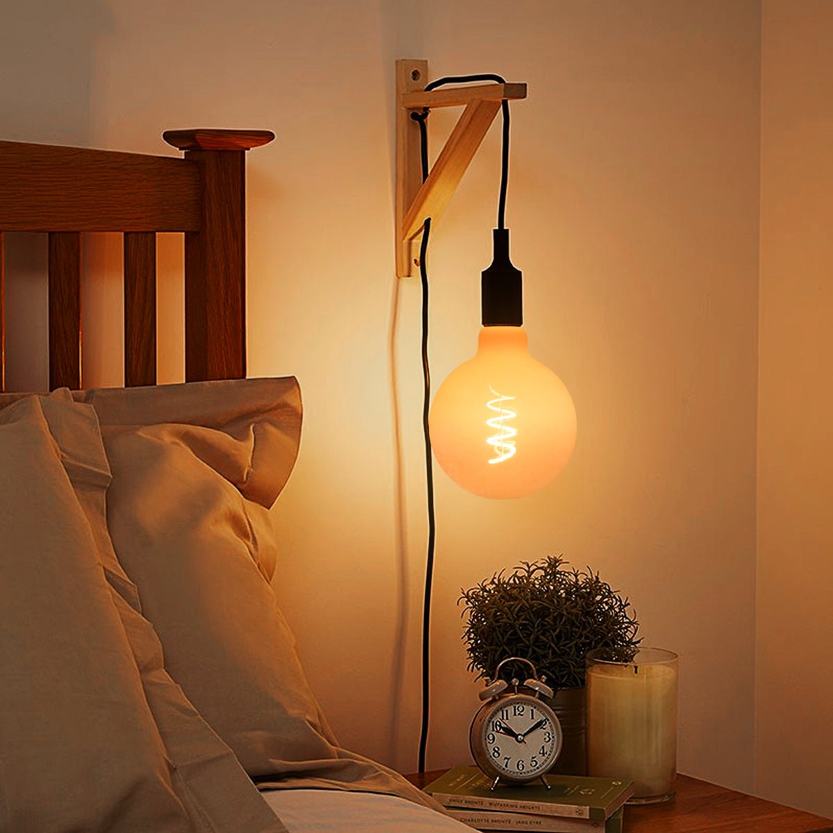 LED G125 Clear Opal Globe Frosted Glass Light Bulb 4W E27 - Energy Light Bulbs - Free delivery on all orders