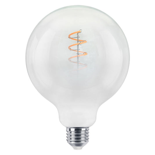 LED G125 Clear Opal Globe Frosted Glass Light Bulb 4W E27 - Energy Light Bulbs - Free delivery on all orders