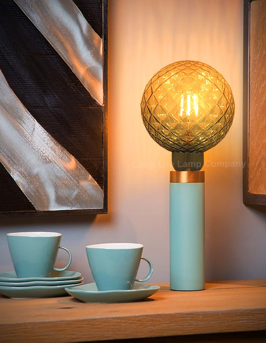 LED Glass Globe Light Bulb E27 Edison Screw Filament Classic Blue Smoked G125 Pinecone - Energy Light Bulbs - Free delivery on all orders