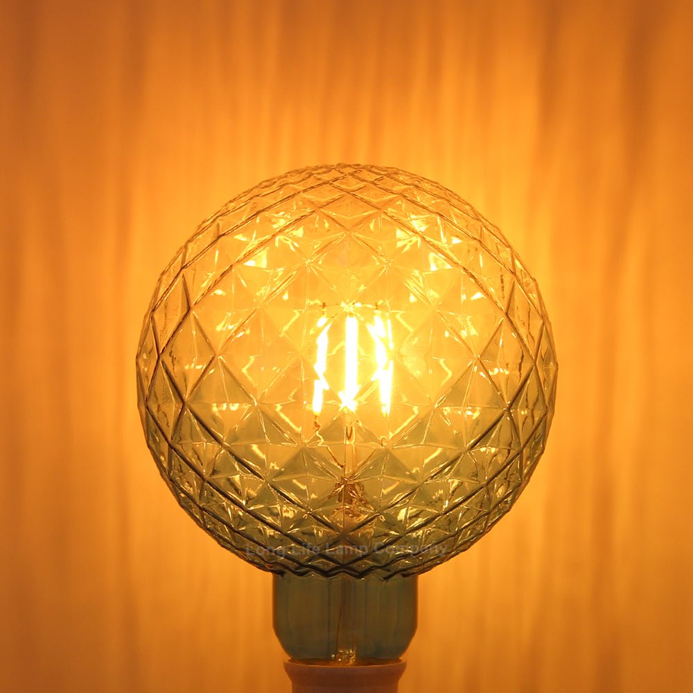 LED Glass Globe Light Bulb E27 Edison Screw Filament Classic Blue Smoked G125 Pinecone - Energy Light Bulbs - Free delivery on all orders