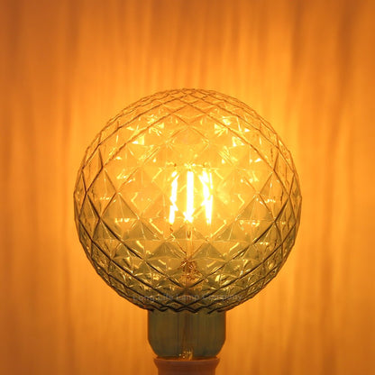 LED Glass Globe Light Bulb E27 Edison Screw Filament Classic Blue Smoked G125 Pinecone - Energy Light Bulbs - Free delivery on all orders
