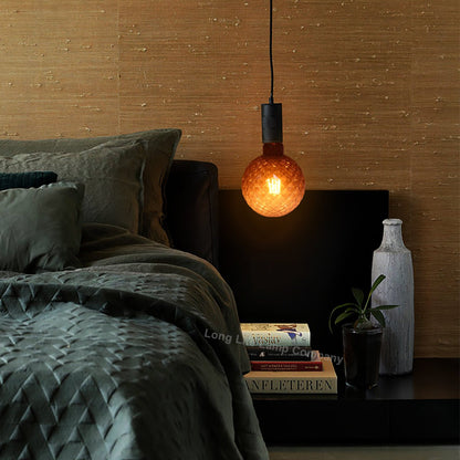 LED Glass Globe Light Bulb E27 Edison Screw Filament Classic Grey Smoked G125 Pinecone - Energy Light Bulbs - Free delivery on all orders