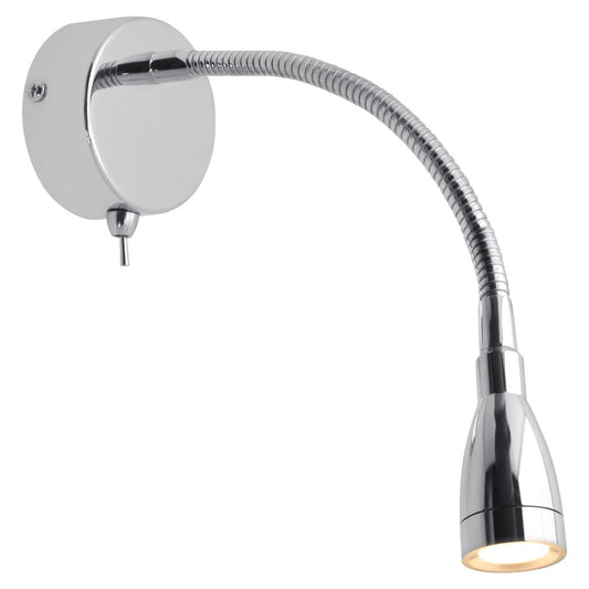 LED Indoor Bedside Reading Wall Light 2W 3000K Chrome - Energy Light Bulbs - Free delivery on all orders