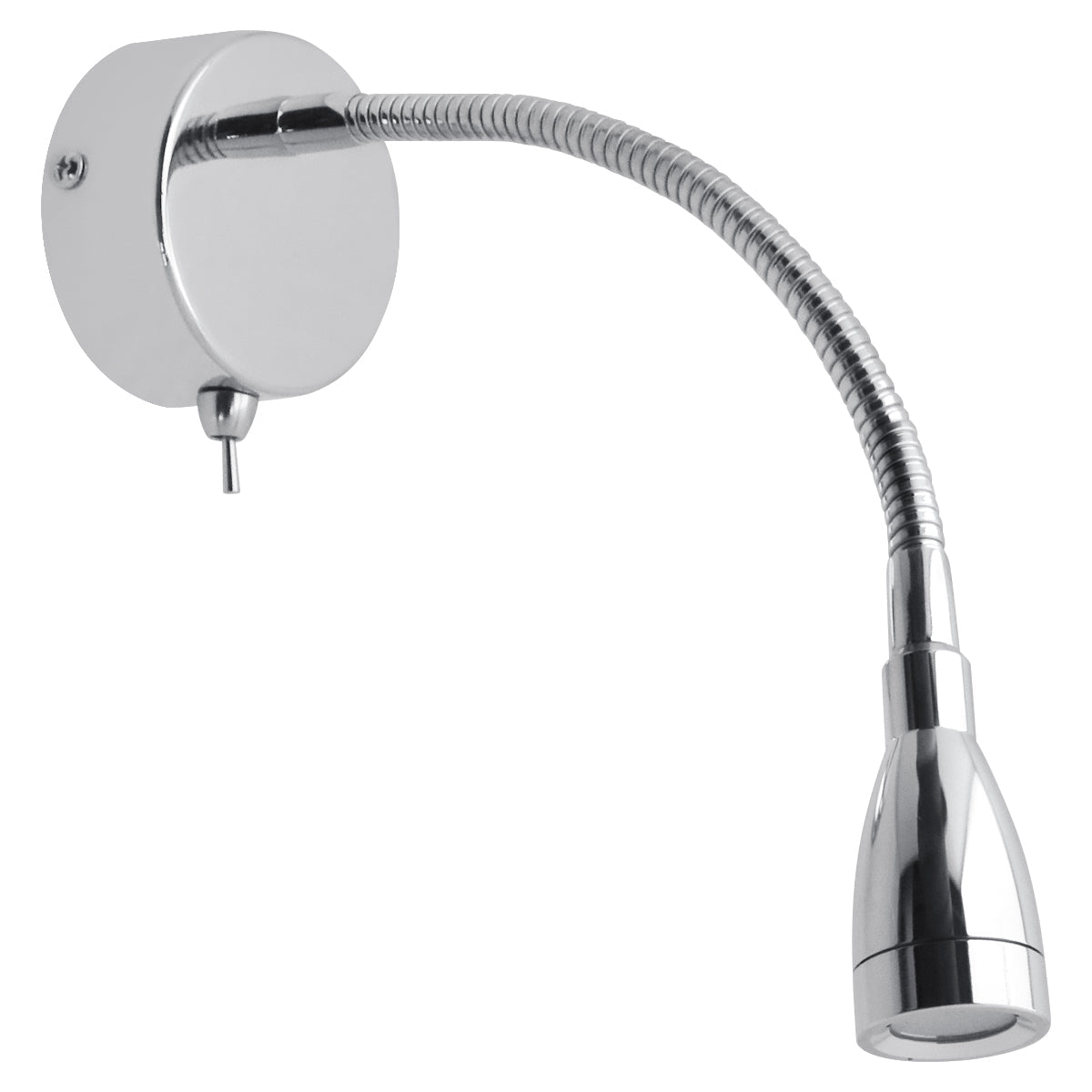 LED Indoor Bedside Reading Wall Light 2W 3000K Chrome - Energy Light Bulbs - Free delivery on all orders
