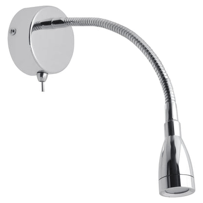 LED Indoor Bedside Reading Wall Light 2W 6000K Chrome - Energy Light Bulbs - Free delivery on all orders