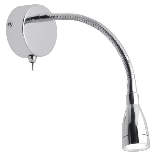 LED Indoor Bedside Reading Wall Light 2W 6000K Chrome - Energy Light Bulbs - Free delivery on all orders