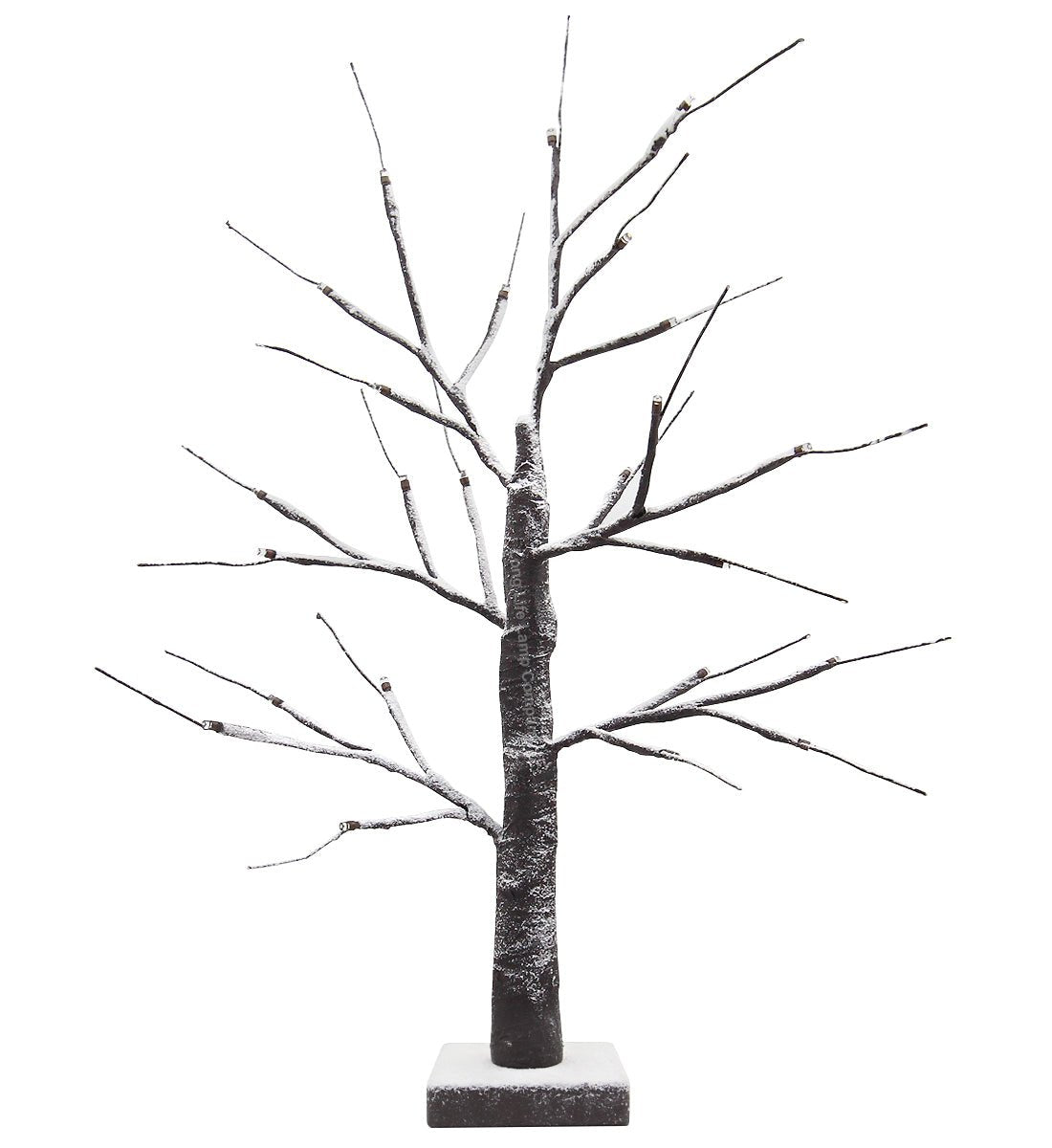 LED Indoor Christmas Brown Tree Snow Effect Miniature 60cm Mains and Battery Operated - Energy Light Bulbs - Free delivery on all orders