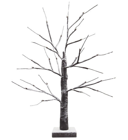 LED Indoor Christmas Brown Tree Snow Effect Miniature 60cm Mains and Battery Operated - Energy Light Bulbs - Free delivery on all orders