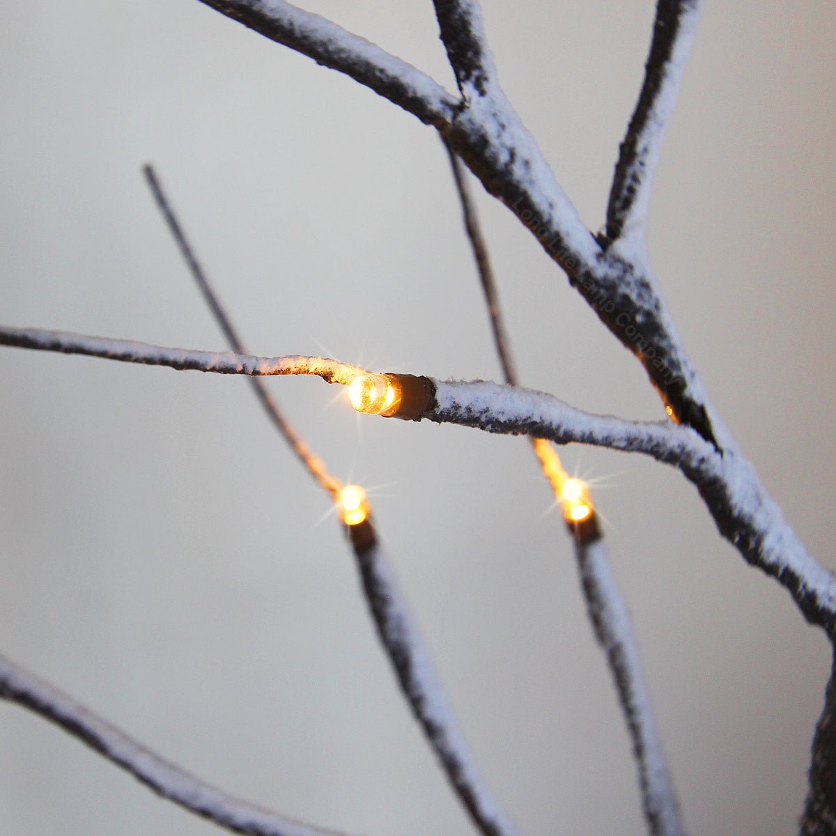 LED Indoor Christmas Brown Tree Snow Effect Miniature 60cm Mains and Battery Operated - Energy Light Bulbs - Free delivery on all orders