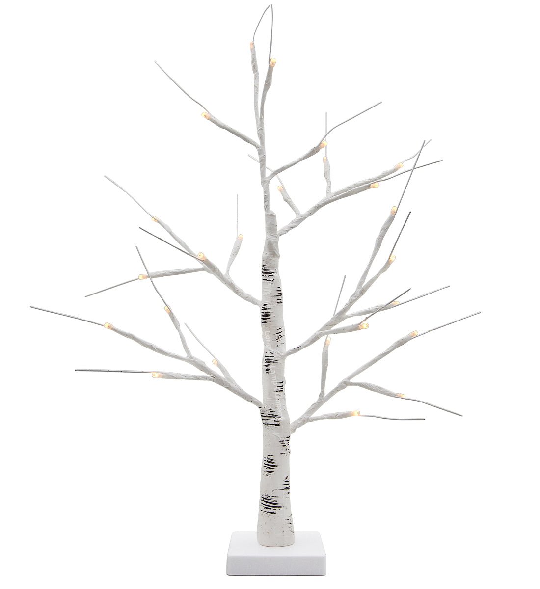 LED Indoor Christmas Tree White 60cm 3000k Light Dual Mains and Battery Operated - Energy Light Bulbs - Free delivery on all orders