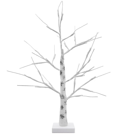 LED Indoor Christmas Tree White 60cm 3000k Light Dual Mains and Battery Operated - Energy Light Bulbs - Free delivery on all orders
