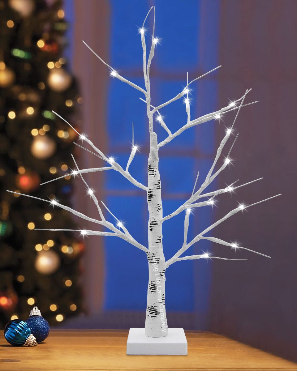 LED Indoor Christmas Tree White 60cm 6000k Light Dual Mains and Battery Operated - Energy Light Bulbs - Free delivery on all orders