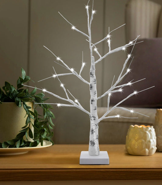 LED Indoor Christmas Tree White 60cm 6000k Light Dual Mains and Battery Operated - Energy Light Bulbs - Free delivery on all orders