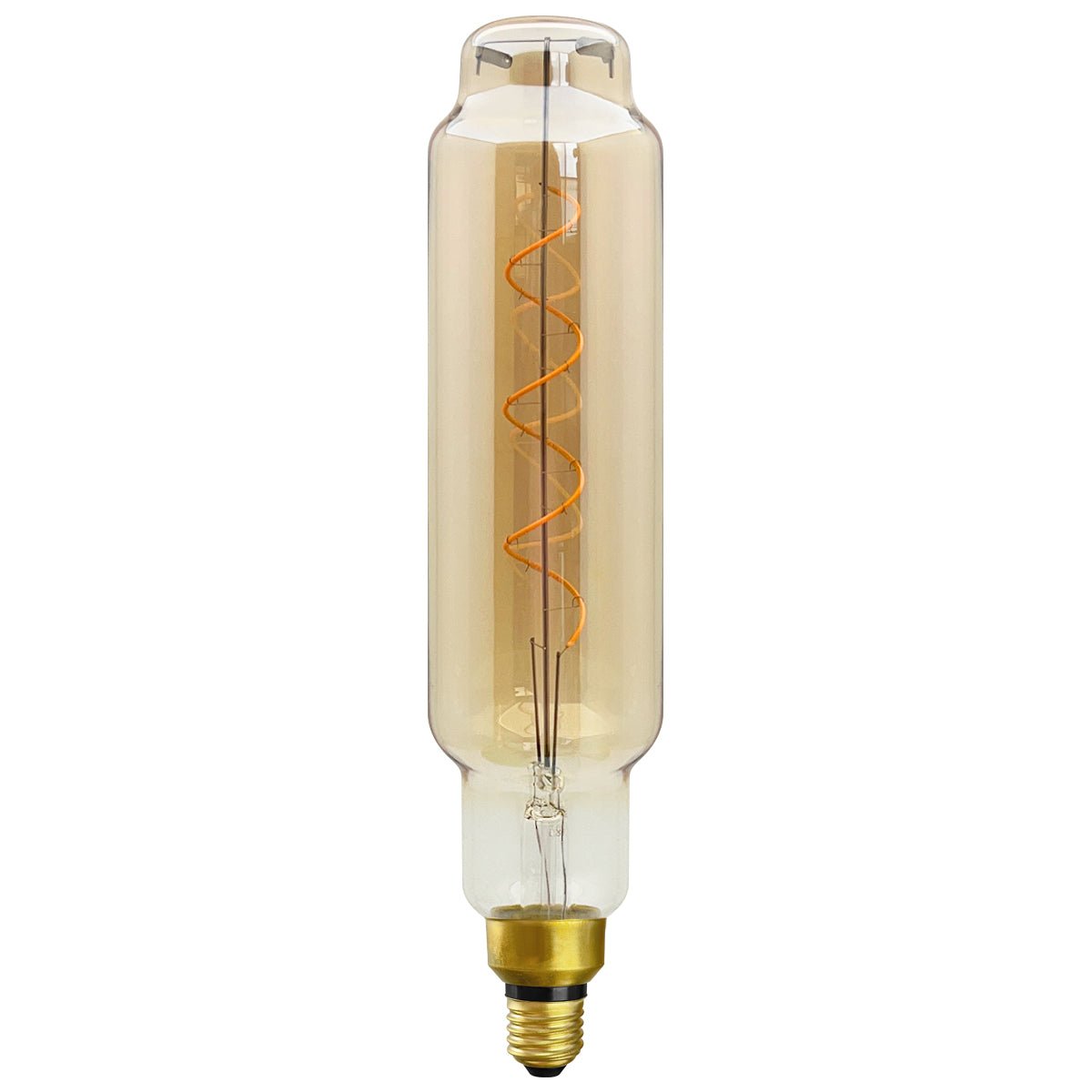 LED Light Bulb Vintage Tubular Spiral Filament Smoked Gold Glass 4W E27 - Energy Light Bulbs - Free delivery on all orders