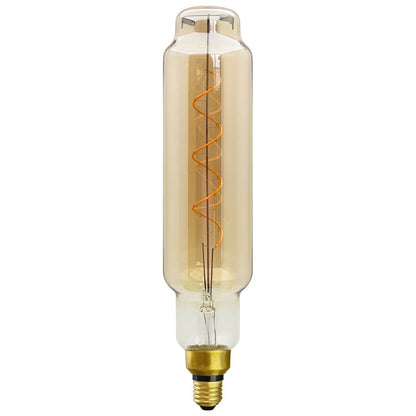 LED Light Bulb Vintage Tubular Spiral Filament Smoked Gold Glass 4W E27 - Energy Light Bulbs - Free delivery on all orders