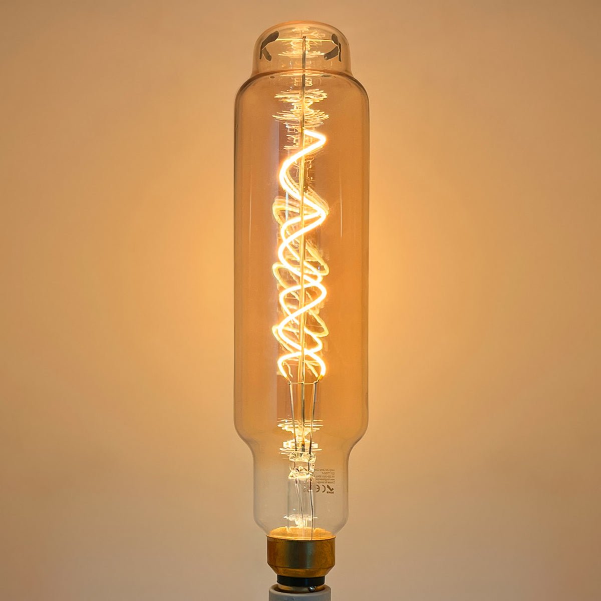 LED Light Bulb Vintage Tubular Spiral Filament Smoked Gold Glass 4W E27 - Energy Light Bulbs - Free delivery on all orders