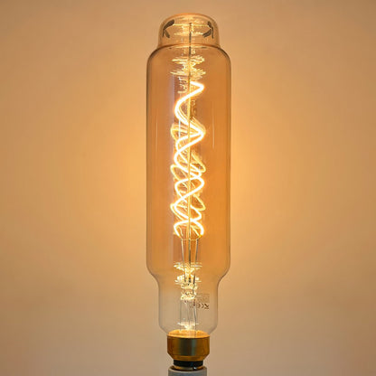 LED Light Bulb Vintage Tubular Spiral Filament Smoked Gold Glass 4W E27 - Energy Light Bulbs - Free delivery on all orders