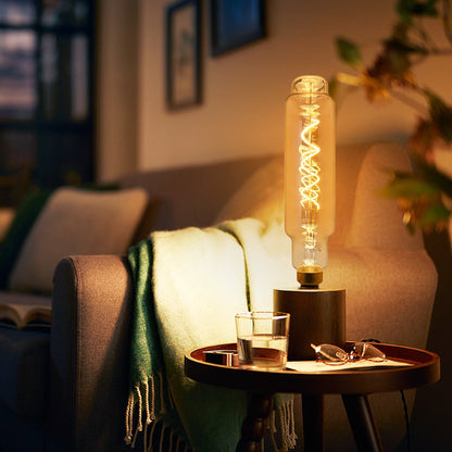 LED Light Bulb Vintage Tubular Spiral Filament Smoked Gold Glass 4W E27 - Energy Light Bulbs - Free delivery on all orders