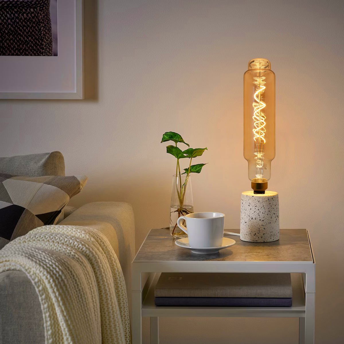 LED Light Bulb Vintage Tubular Spiral Filament Smoked Gold Glass 4W E27 - Energy Light Bulbs - Free delivery on all orders