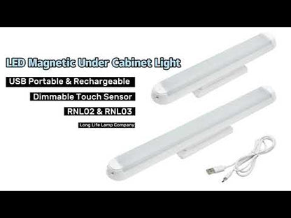 LED Magnetic USB Rechargeable Under Cabinet Night Lights With Touch Sensor Cool White RNL03 - Energy Light Bulbs - Free delivery on all orders