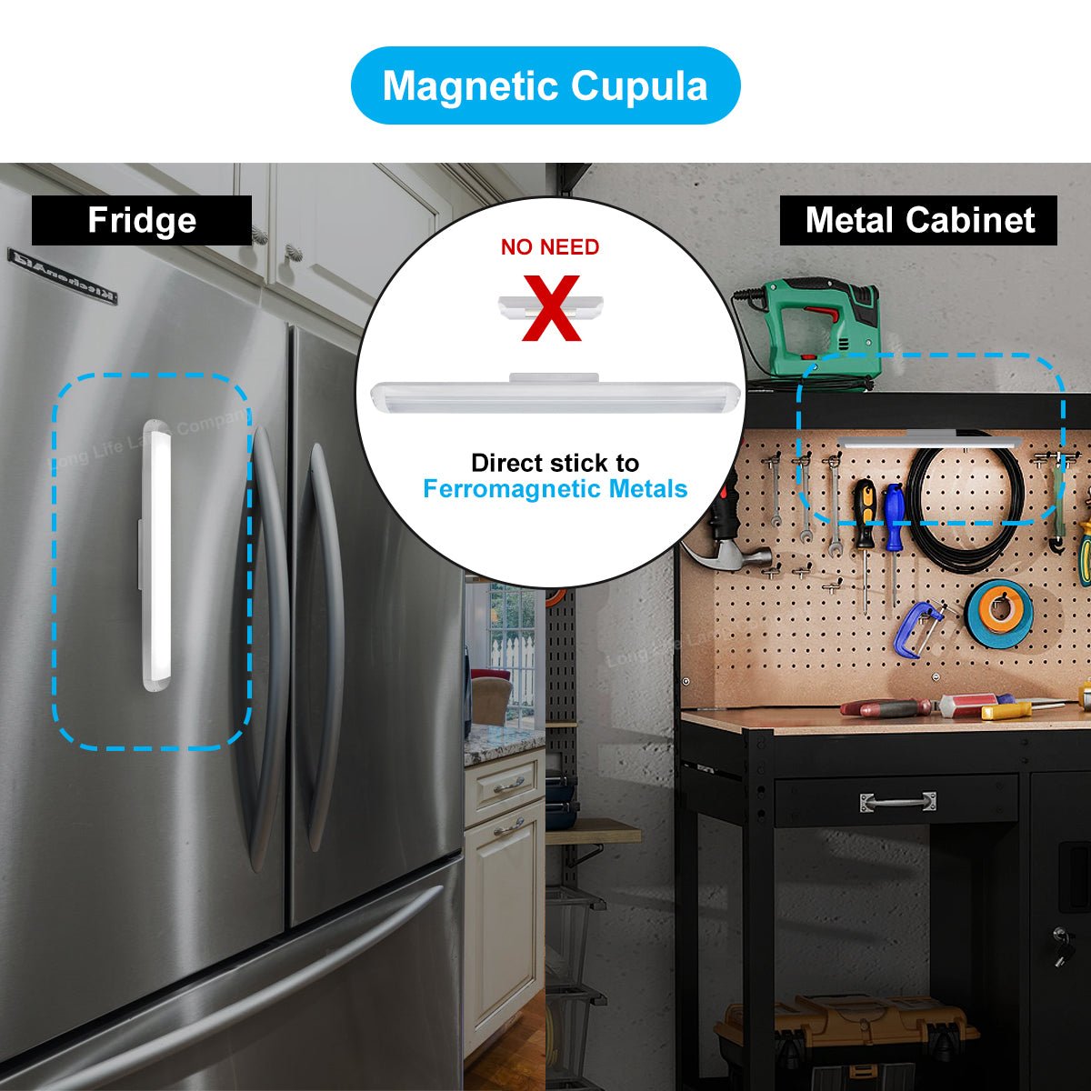 LED Magnetic USB Rechargeable Under Cabinet Night Lights With Touch Sensor Cool White RNL03 - Energy Light Bulbs - Free delivery on all orders