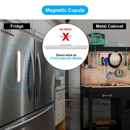 LED Magnetic USB Rechargeable Under Cabinet Night Lights With Touch Sensor Cool White RNL03 - Energy Light Bulbs - Free delivery on all orders