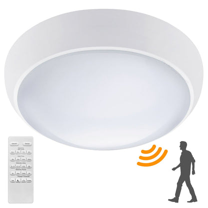 LED Microwave Motion Sensor Ceiling Light Round 18w 6500k IP54 Remote Controlled - Energy Light Bulbs - Free delivery on all orders