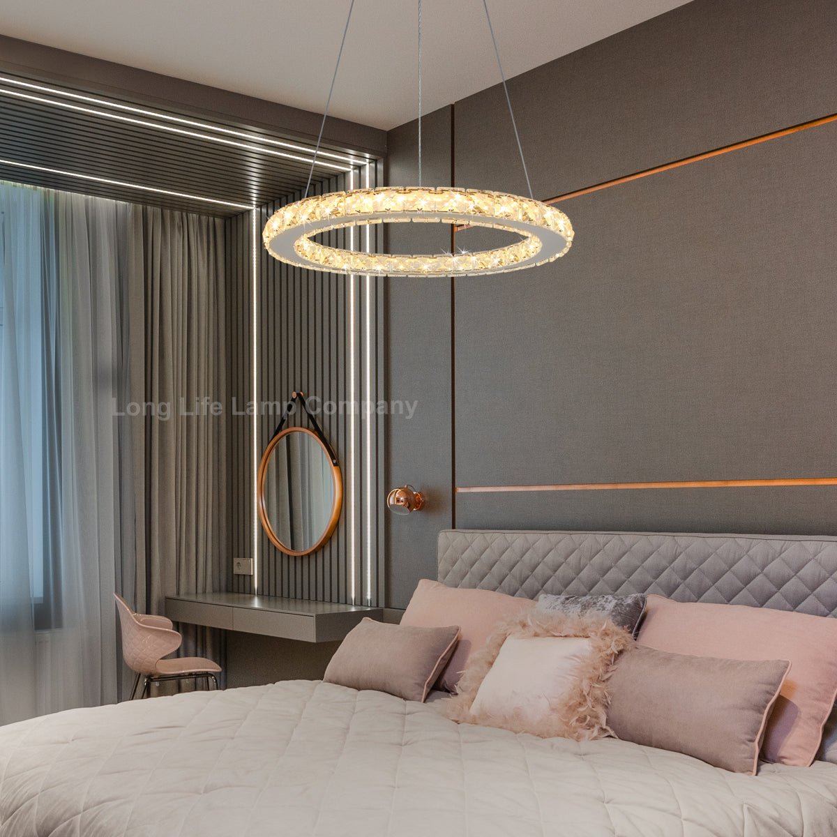 LED Modern Round Ceiling Chandelier Ring Warm White - Energy Light Bulbs - Free delivery on all orders