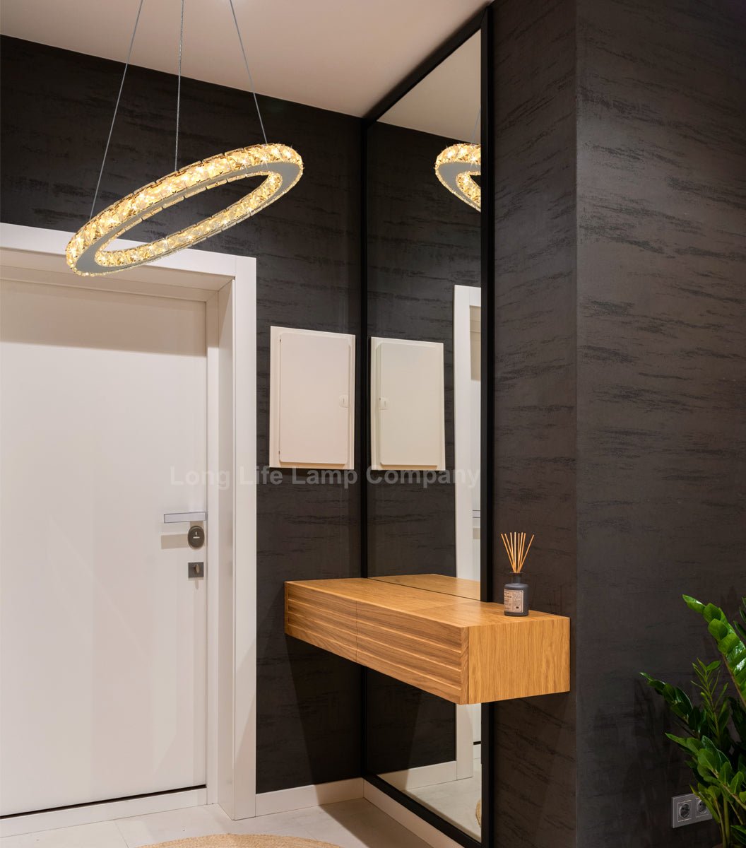 LED Modern Round Ceiling Chandelier Ring Warm White - Energy Light Bulbs - Free delivery on all orders