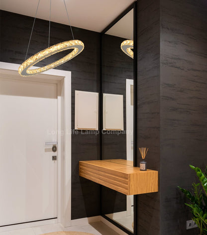LED Modern Round Ceiling Chandelier Ring Warm White - Energy Light Bulbs - Free delivery on all orders