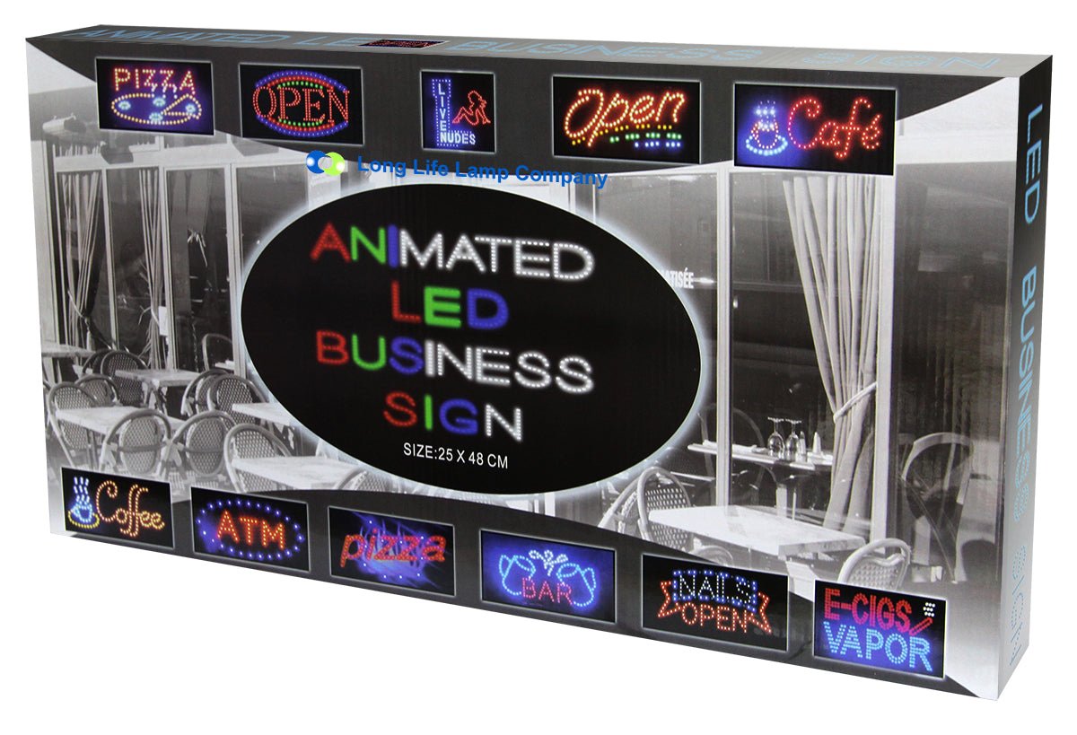 LED Open Sign For Shop Window Display Illuminated Flashing LED Sign Super Bright - Energy Light Bulbs - Free delivery on all orders