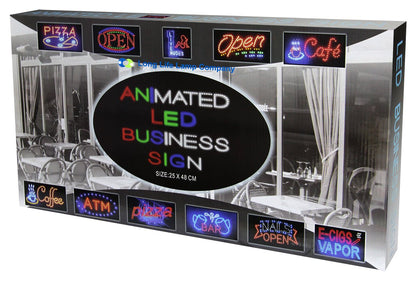 LED Open Sign For Shop Window Display Illuminated Flashing LED Sign Super Bright - Energy Light Bulbs - Free delivery on all orders
