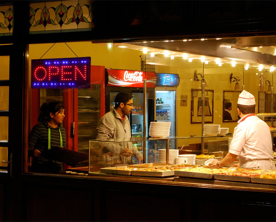 LED Open Sign For Shop Window Display Illuminated Flashing LED Sign Super Bright - Energy Light Bulbs - Free delivery on all orders