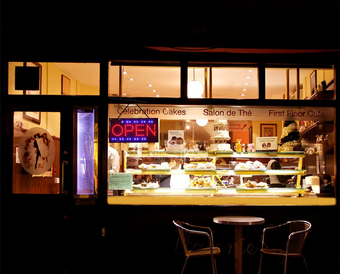 LED Open Sign For Shop Window Display Illuminated Flashing LED Sign Super Bright - Energy Light Bulbs - Free delivery on all orders