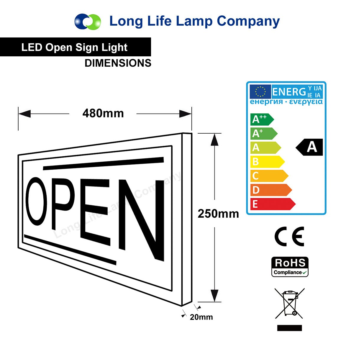 LED Open Sign For Shop Window Display Illuminated Flashing LED Sign Super Bright - Energy Light Bulbs - Free delivery on all orders
