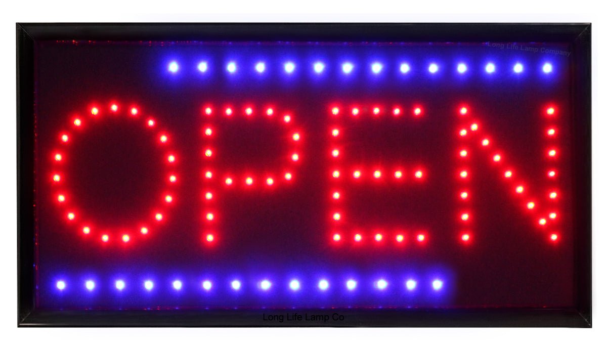 LED Open Sign For Shop Window Display Illuminated Flashing LED Sign Super Bright - Energy Light Bulbs - Free delivery on all orders