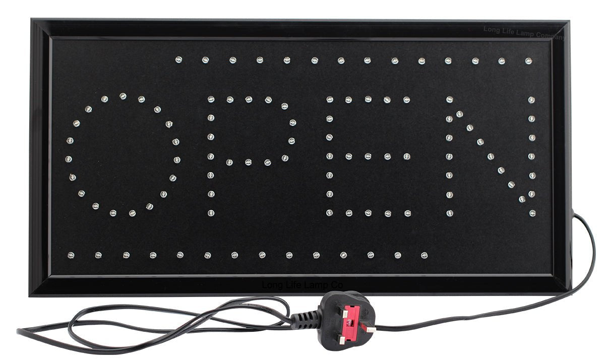 LED Open Sign For Shop Window Display Illuminated Flashing LED Sign Super Bright - Energy Light Bulbs - Free delivery on all orders