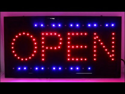 LED Open Sign For Shop Window Display Illuminated Flashing LED Sign Super Bright - Energy Light Bulbs - Free delivery on all orders
