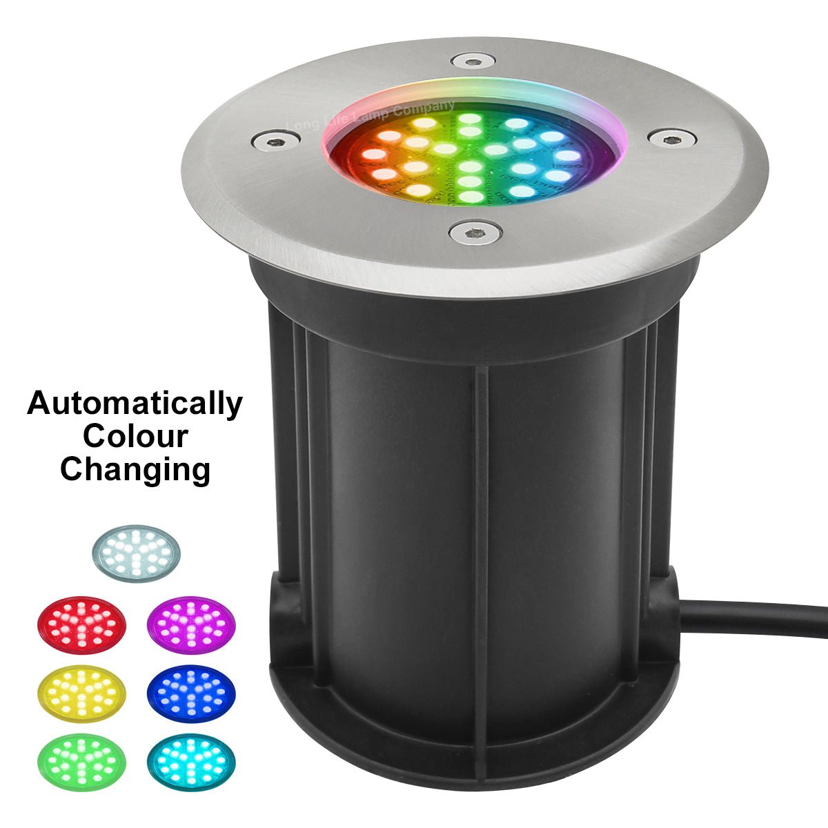LED Outdoor Round Ground Recessed Light WW CW RED YELLOW GREEN BLUE RGB IP67 Waterproof GL09 - Energy Light Bulbs - Free delivery on all orders