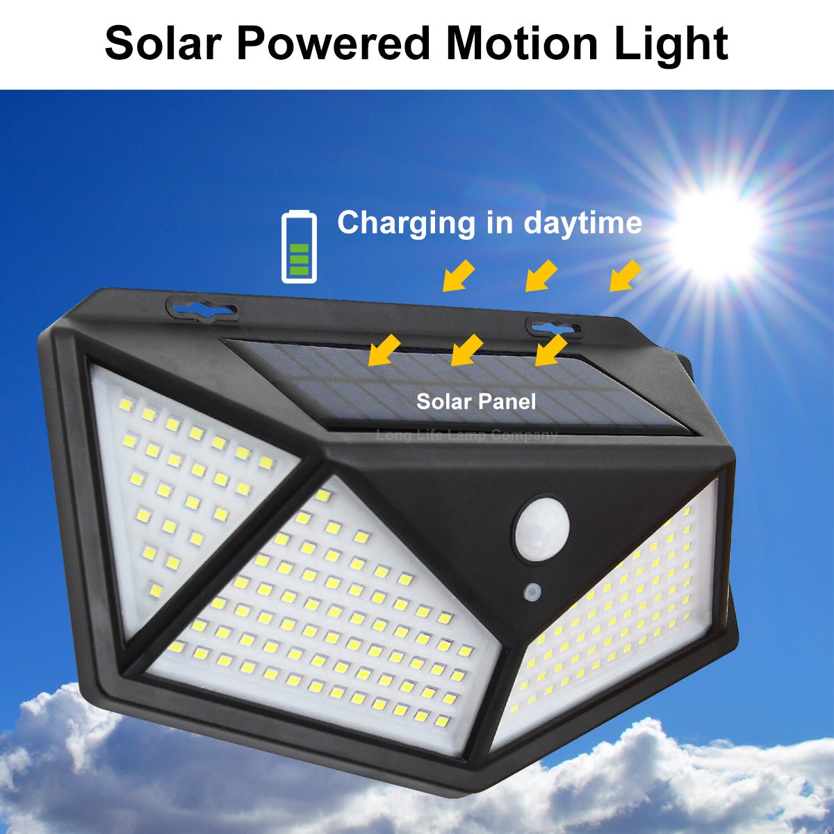 LED Outdoor Solar Wall Light PIR Motion Sensor Waterproof Garden Security Light - Energy Light Bulbs - Free delivery on all orders