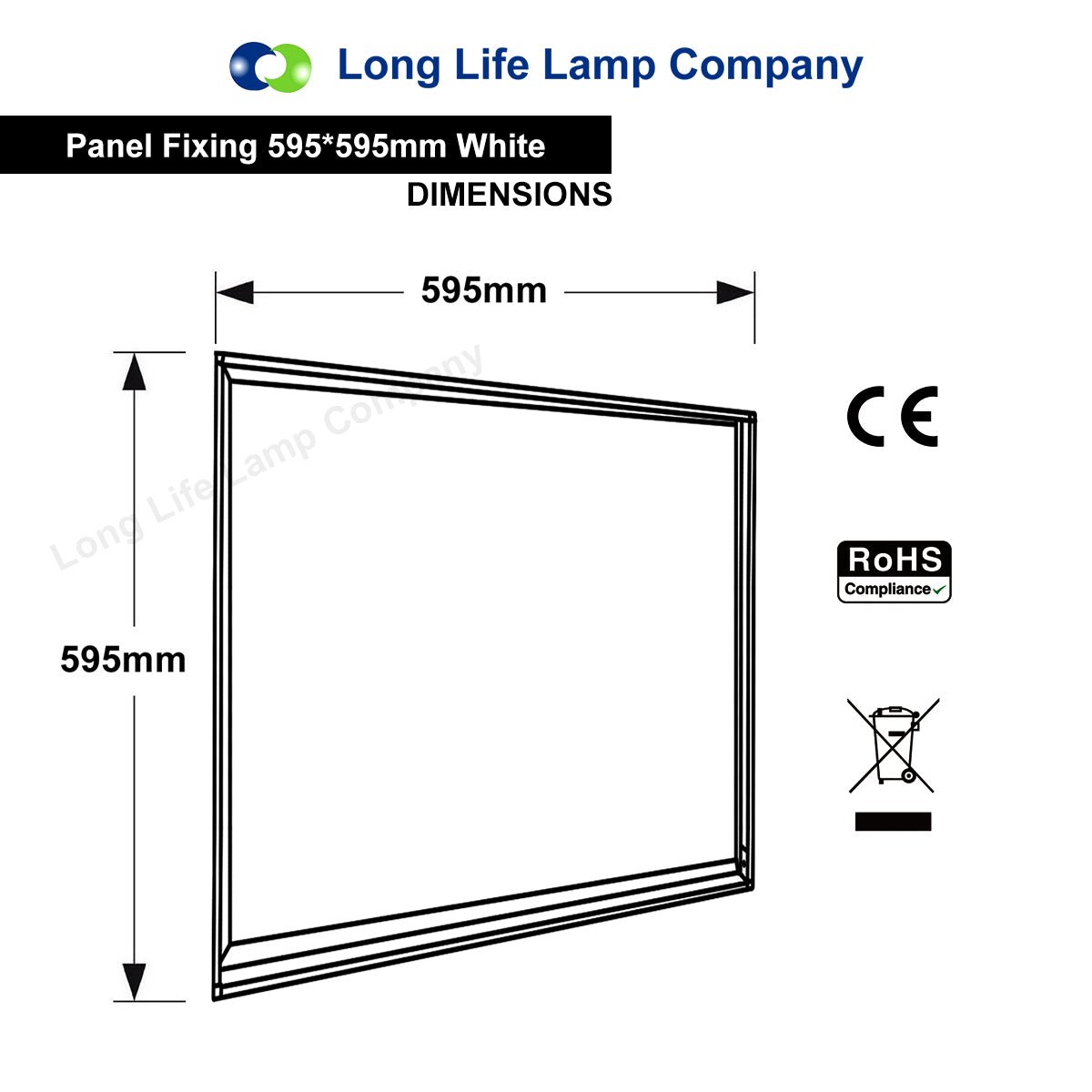 LED Panel Surface Mount Frame 600 x 600 Box Kit For 48w, 40w, 36w Ceiling Panel Light White Body 595 x 595 - Energy Light Bulbs - Free delivery on all orders