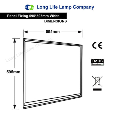 LED Panel Surface Mount Frame 600 x 600 Box Kit For 48w, 40w, 36w Ceiling Panel Light White Body 595 x 595 - Energy Light Bulbs - Free delivery on all orders