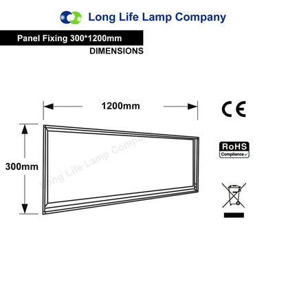 LED Panel Surface Mounting Frame Box Kit For Ceiling Panel 1200 x 300 White Body - Energy Light Bulbs - Free delivery on all orders