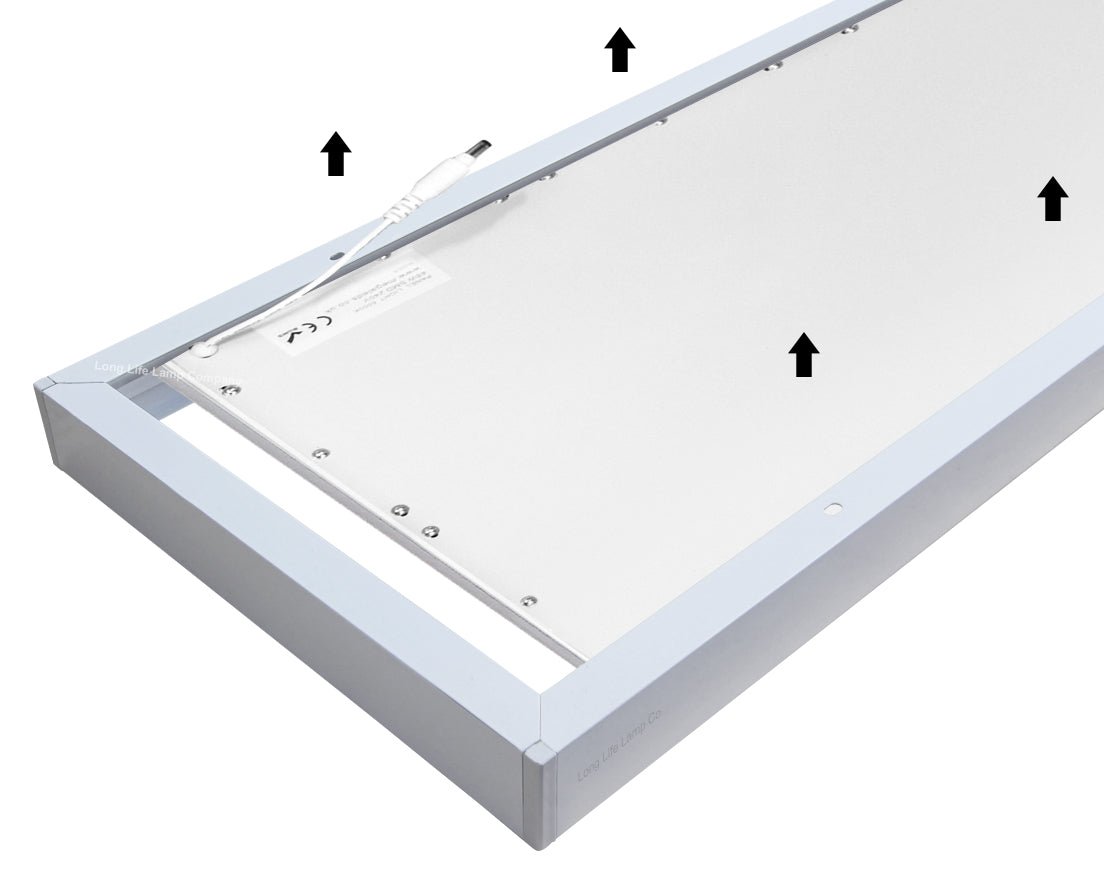 LED Panel Surface Mounting Frame Box Kit For Ceiling Panel 1200 x 300 White Body - Energy Light Bulbs - Free delivery on all orders