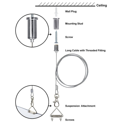 LED Panel Suspension Kit for Ceiling Panels - Energy Light Bulbs - Free delivery on all orders
