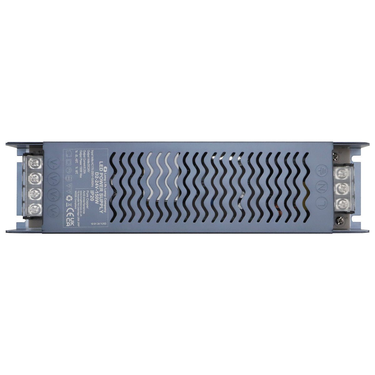 LED Power Supply IP20 24V Transformer Low Voltage D2 - 24V 150W - Energy Light Bulbs - Free delivery on all orders