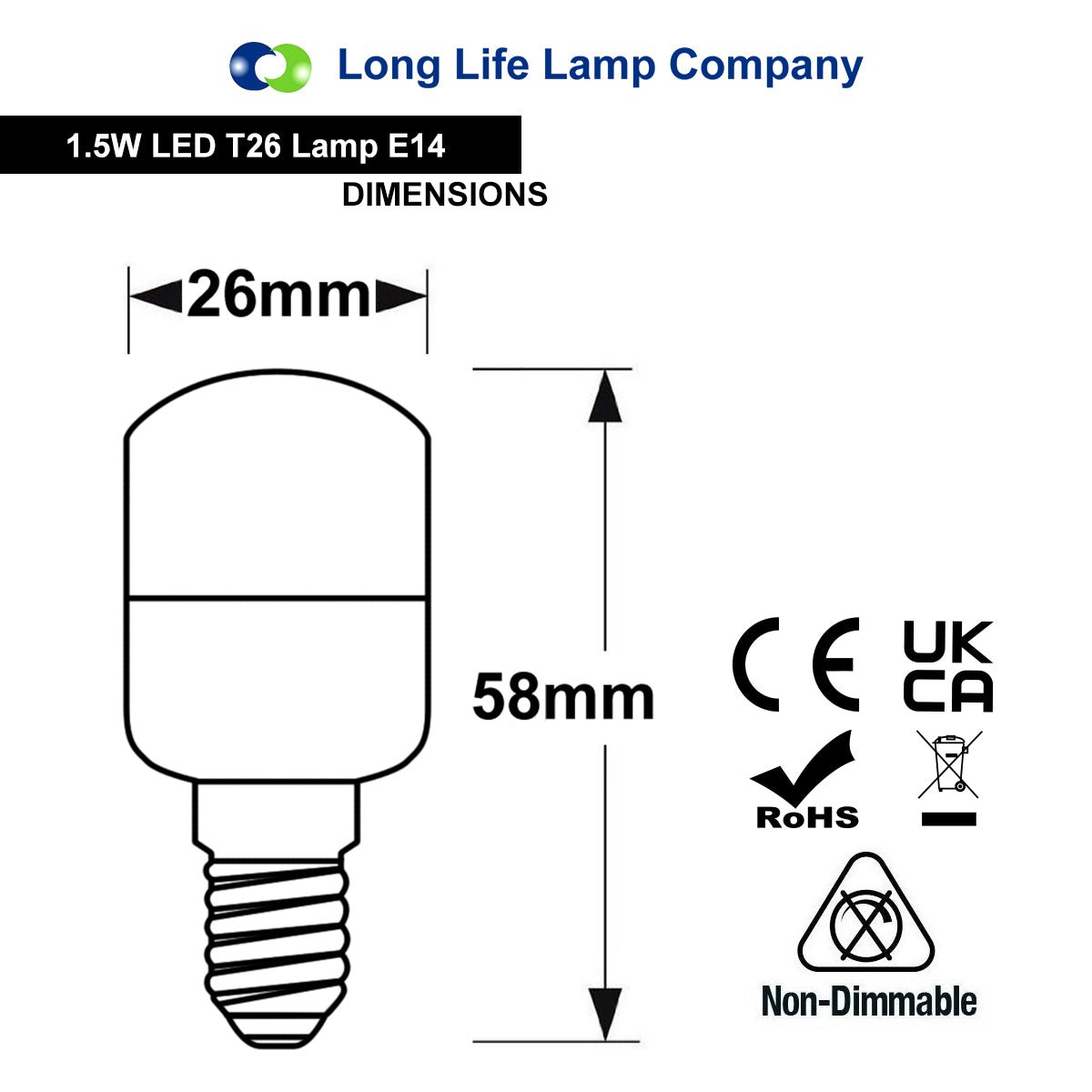 LED PYGMY Bulbs 1.5W T26 Fridge Sewing E14 Bulbs - Free delivery on all orders