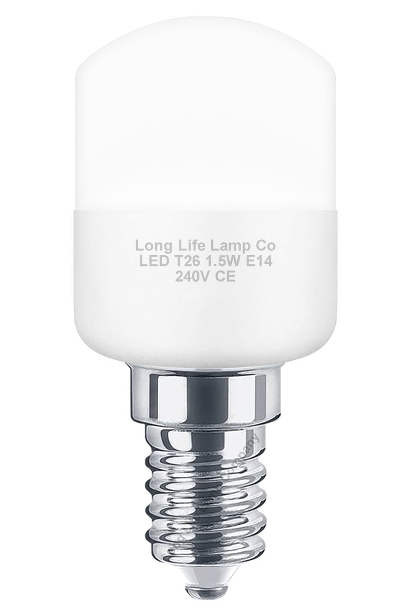 1.5W LED T26 Pygmy Light Bulb E14 Small Edison Screw appliance lamp